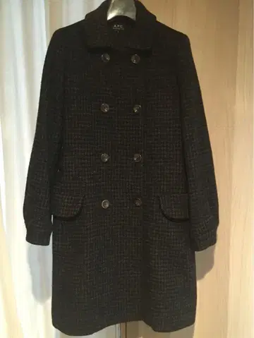 A.P.C. 다크 그레이 해리스 트위드 코트 S 사이즈