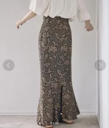 TODAYFUL Jacquard Leaf Pencilskirt