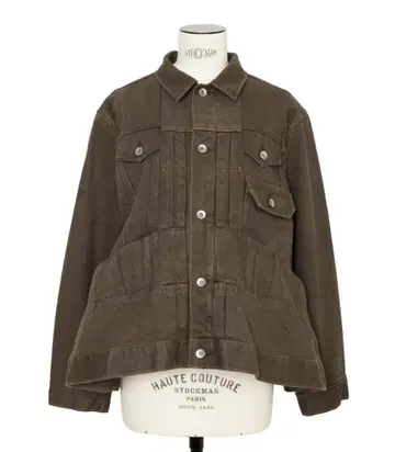 sacai 데님 자켓 사이즈 2 브라운