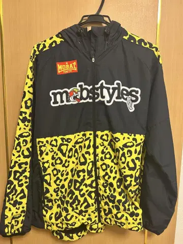 mobstyles 레오파드 무늬 나일론 후드티 L 사이즈
