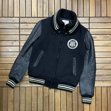 Duffer 바시티 자켓 가죽 소매