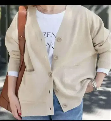 스픽 앤 스팬 C/AC 더블 자카드 가디건