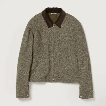 AURALEE HOMESPUN TWEED ZIP BLOUSON 4