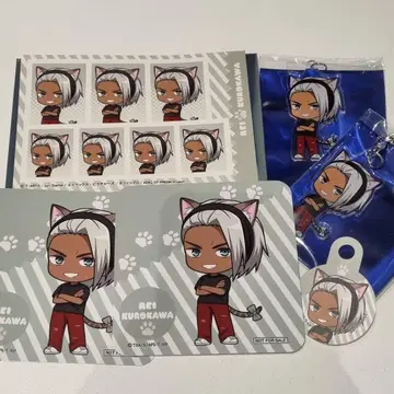 킨츠아 프리즘 냥코 혜택 코스터 아크릴 키링 쿠로카와 레이