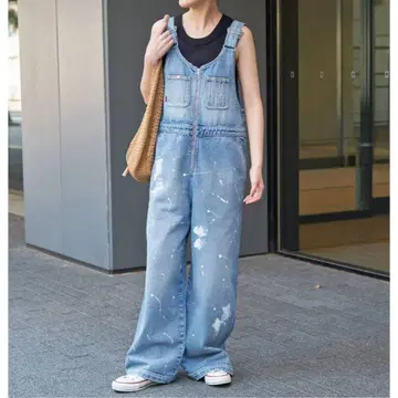Spick&Span 5 1/2 오버롤 데님 살로펫 27
