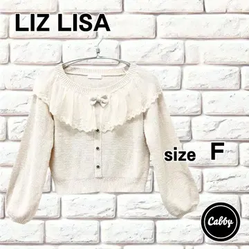 LIZ LISA 리즈리사 긴팔 니트 레이스 옷깃 리본