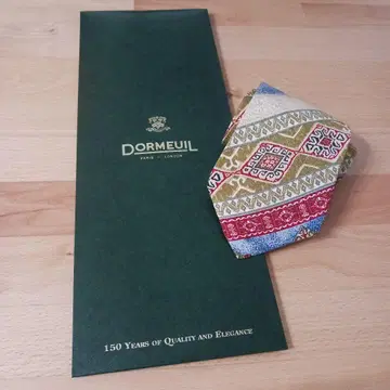 [ 새상품급 미사용 ] DORMEUIL 실크 넥타이 페르시아 패턴