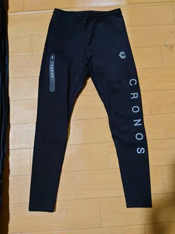 CRONOS 블랙 조거 팬츠