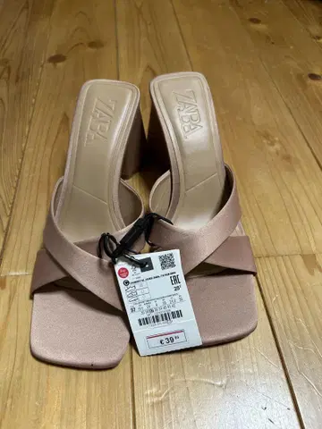 ZARA 살몬 핑크 힐 샌들 37 사이즈
