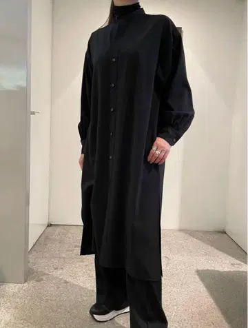 [HYKE]의 SHIRT DRESS 셔츠 원피스 블랙