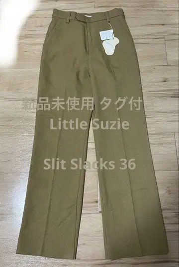 택 포함 미사용 새상품 Little Suzie Slit Slacks 36