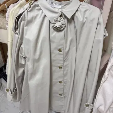 muguet rose midi trench coat