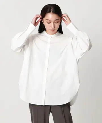 화이트 오버 사이즈 셔츠 긴팔