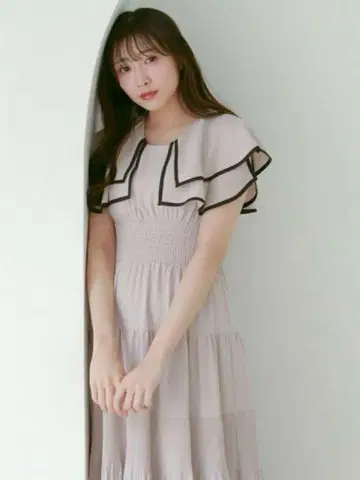 AnMILLE 안미르 패널 옷깃 티어드 OP 원피스
