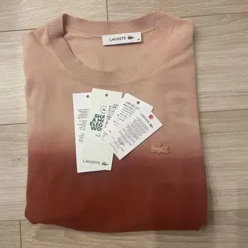LACOSTE 그라데이션 핑크 T셔츠
