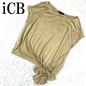 iCB 아이시비 리본 티셔츠 베이지 S B7083