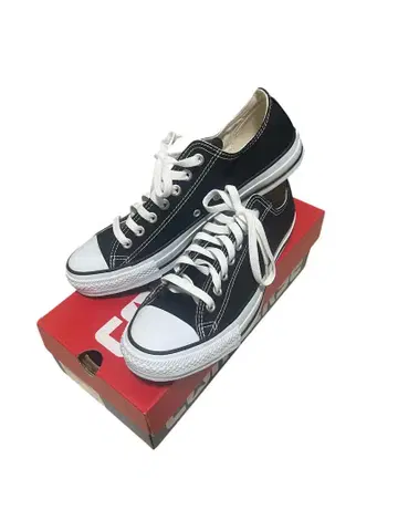 CONVERSE CANVAS ALL STAR OX 블랙 28.0