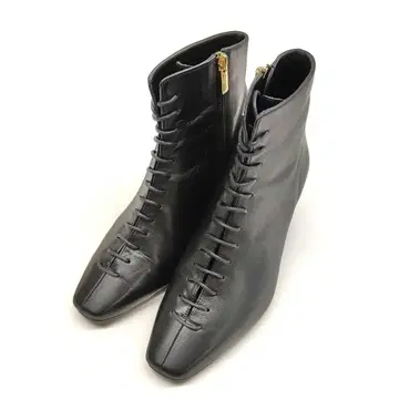 히미코 스퀘어토 레이스업 힐 부츠 23cm 8381