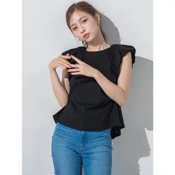 즉시 구매 엔젤 슬리브 블라우스 M 사이즈 블랙
