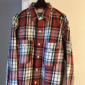 WAREHOUSE 체크 무늬 플란넬 셔츠 X-LARGE