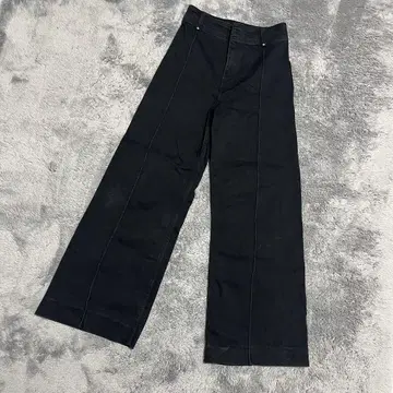 ZARA 블랙 데님 와이드 팬츠 36