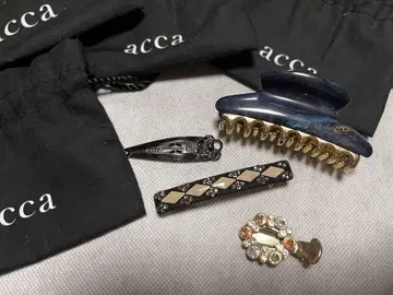 acca 헤어 클립 5세트 네이비 골드