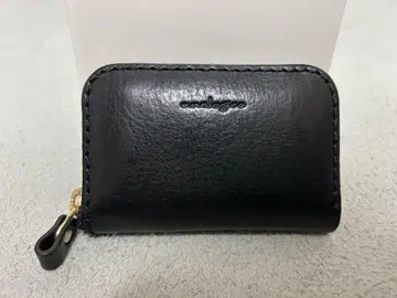 아날로지코 라운드 지퍼 미니 지갑 블랙