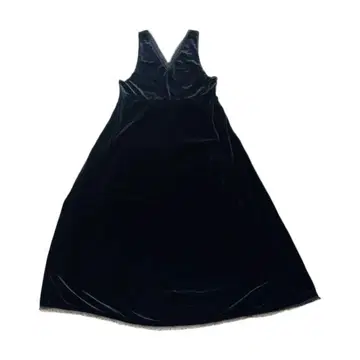 블랙 벨벳 V넥 슬리브리스 롱 원피스 시착만 한 상품