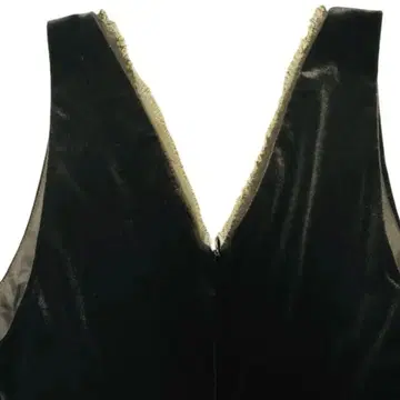 블랙 벨벳 V넥 슬리브리스 롱 원피스 시착만 한 상품