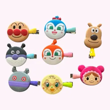 호빵맨 헤어핀 세트 앞머리 고정 핑