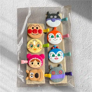 호빵맨 헤어핀 세트 앞머리 고정 핑