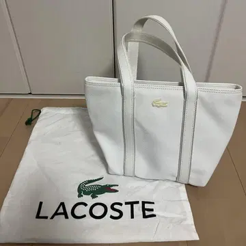 라코스테 LACOSTE 토트백 화이트