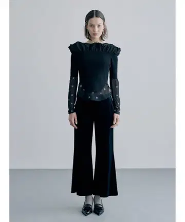 SORIN Rib Puffed Shoulder Mini Top