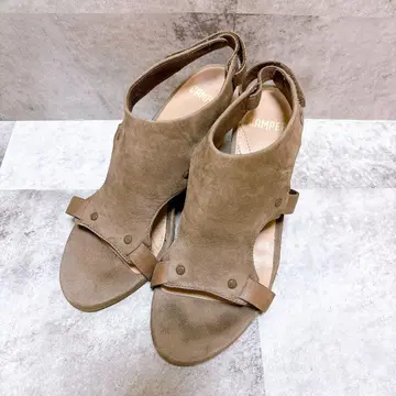 새상품급 캠퍼 CAMPER 가죽 스트랩 샌들 36 23cm