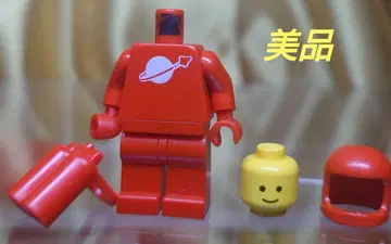 올드 LEGO 우주 비행사 빨간색 미니 피규어