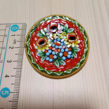 ITALY 마이크로 모자이크 브로치