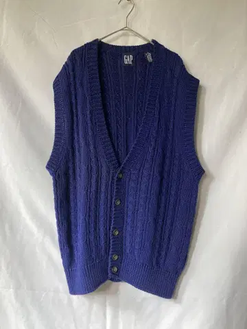 90s GAP 코튼 린넨 니트 베스트 올드 갭