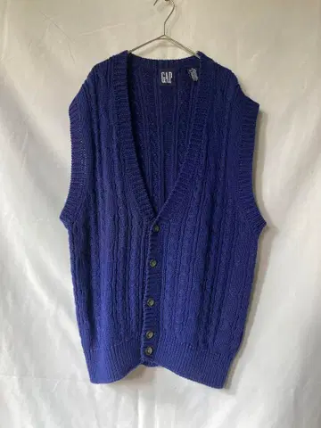 90s GAP 코튼 린넨 니트 베스트 올드 갭