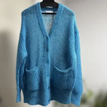 vin 모헤어 혼방 가디건 블루