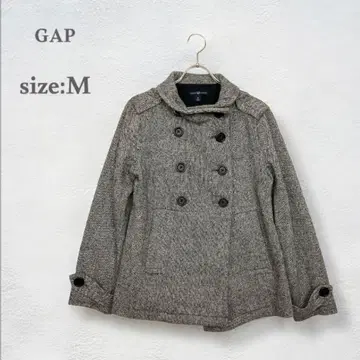 갭 GAP 트렌치코트 울 코트 울 혼방 더블 버튼 M