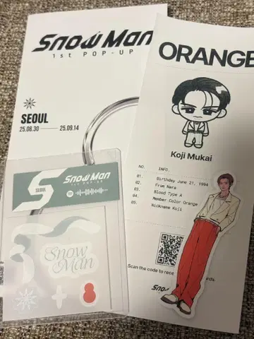 Snow Man 1st POP-UP 오리지널 굿즈 스노우맨