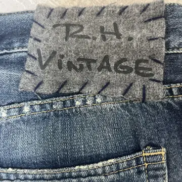 [ 일본제 ] R.H.VINTAGE 데미지 가공 크러쉬 데님 팬츠
