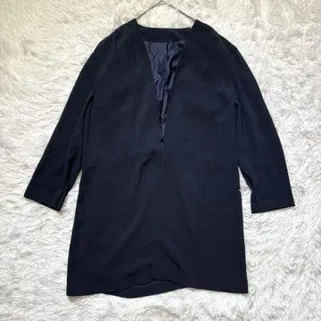[루이] 노카라 롱 자켓 볼레로 네이비 9 폴리에스테르 봄/가을