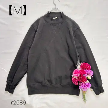 지유 스웨트 셔츠 면 혼방 풀오버 GU 무지 블랙 [ M ]