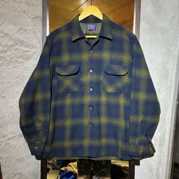 60s PENDLETON 보드 셔츠 옴브레 쉐도우 체크