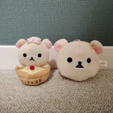 리락쿠마 온천 코리락쿠마 봉제 인형 페이스 비즈 마스코트 세트