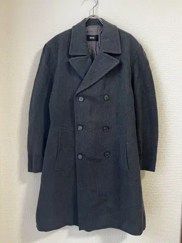 vintage BOSS 더블 브레스트 피 코트