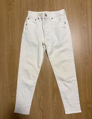 MOUSSY 화이트 스트레이트 데님