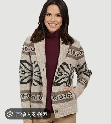 [ 컨디션 최상 ] PENDLETON 네이티브 무늬 숄카라 가디건