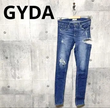 GYDA 제이 제이 SIDE RIPPED 스키니 데님 팬츠 청바지 M